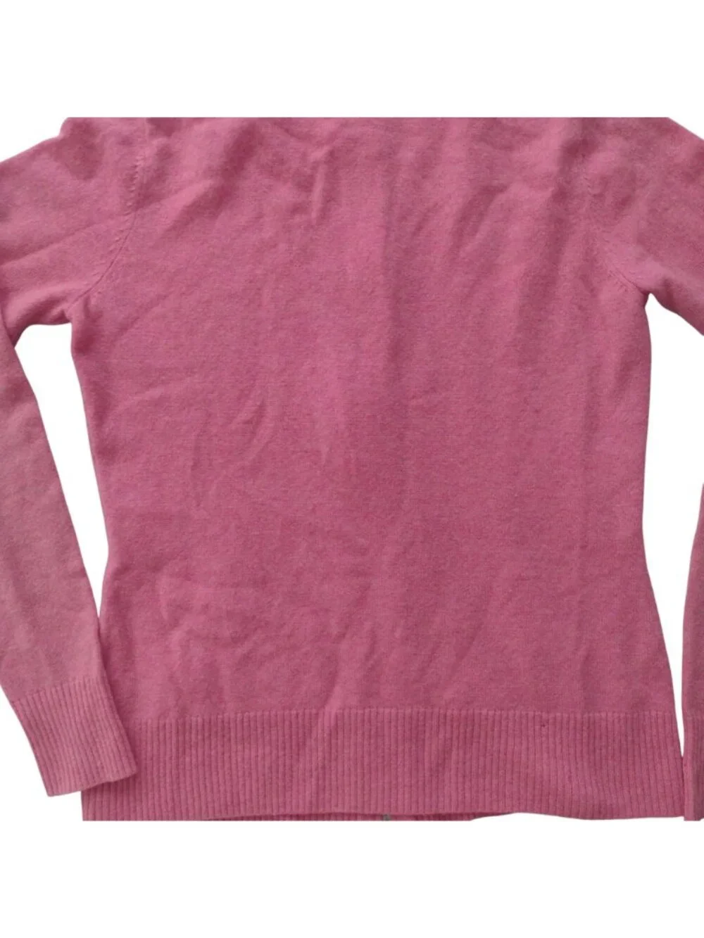 Margaret OLeary Pink Cashmere Hooded Sweate S Soft Lightweight Zip Front Barbie - Picture 10 of 12